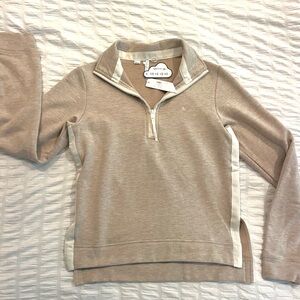 Travis Mathew Light Tan Zip Pullover NWT